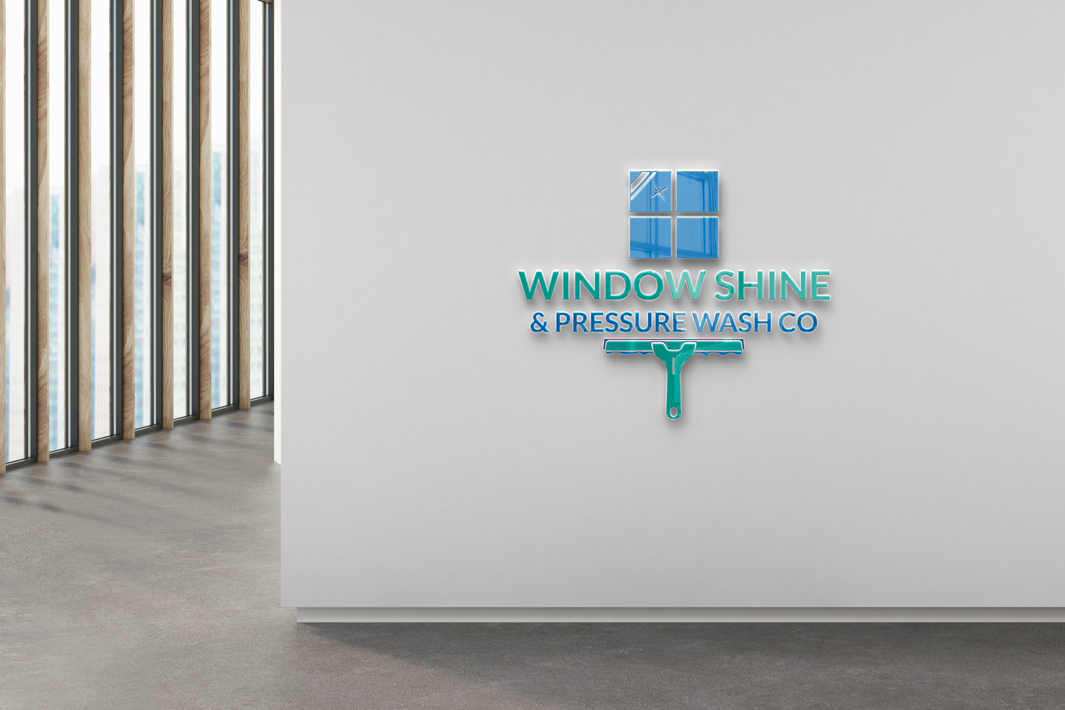 Logo Design by Razaq for Window Shine & Pressure Wash Co | Design #33398570