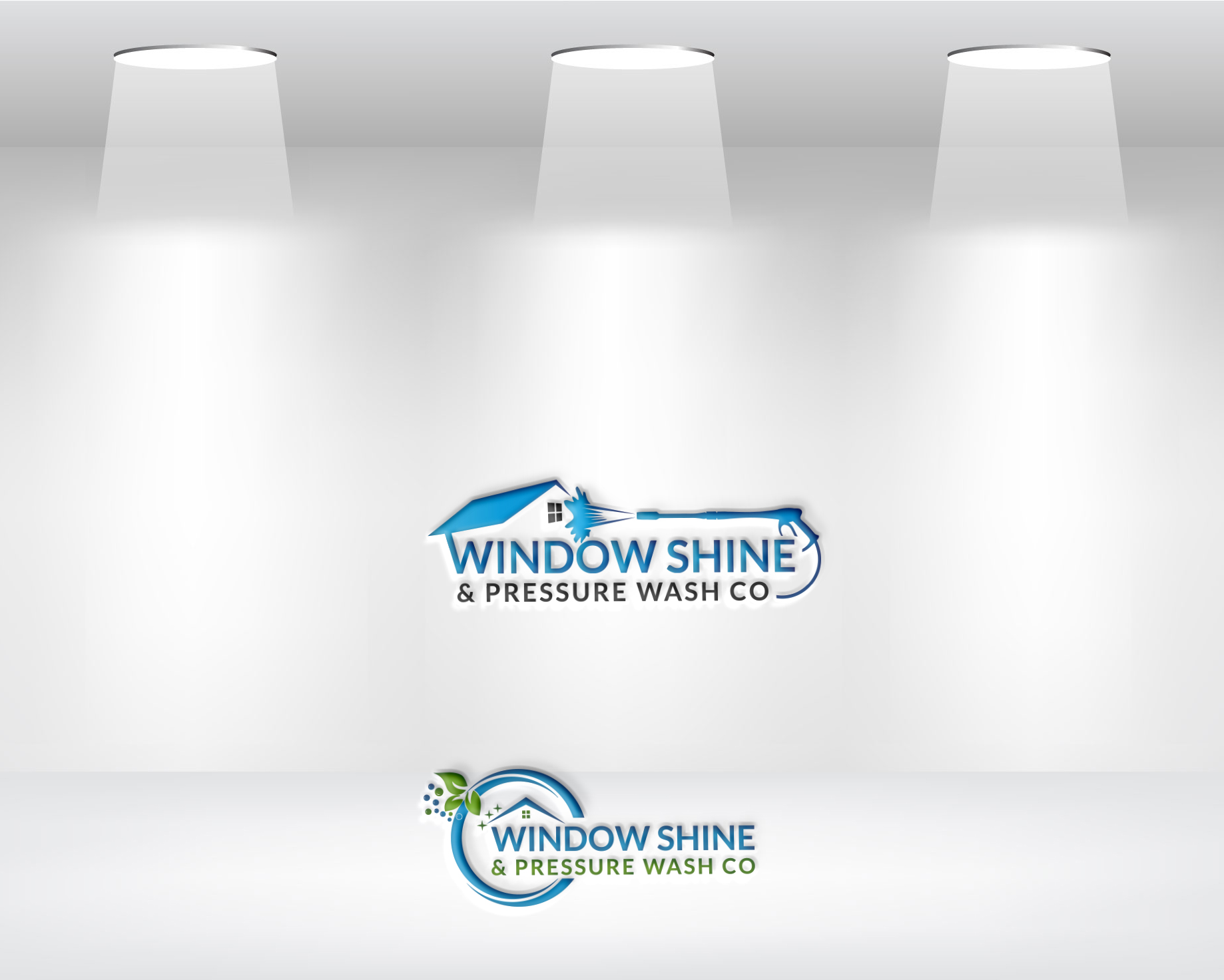 Logo Design by Daniel Khan for Window Shine & Pressure Wash Co | Design #33392024