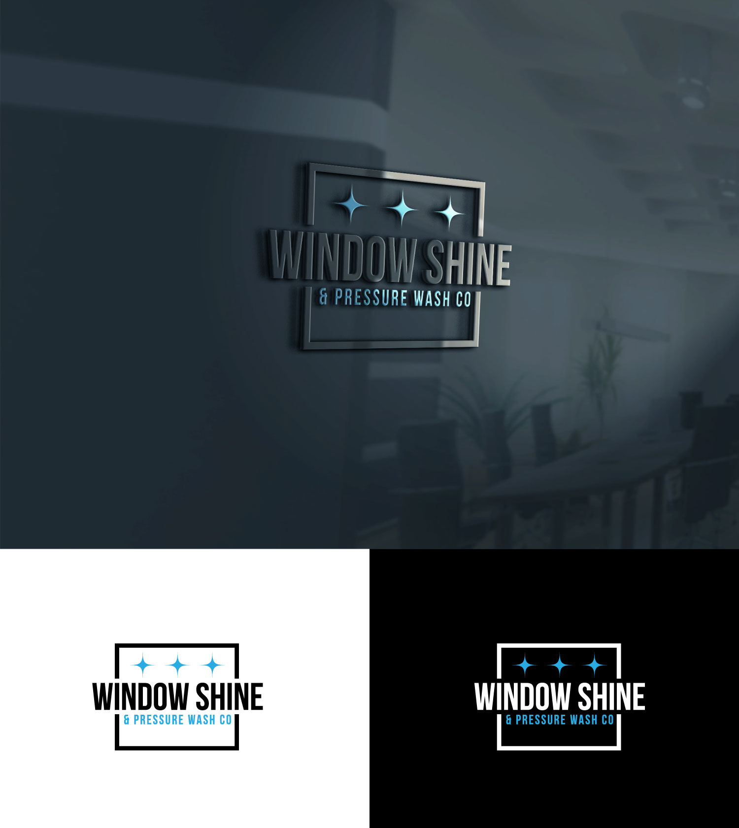 Logo Design by DoYel art for Window Shine & Pressure Wash Co | Design #33394520