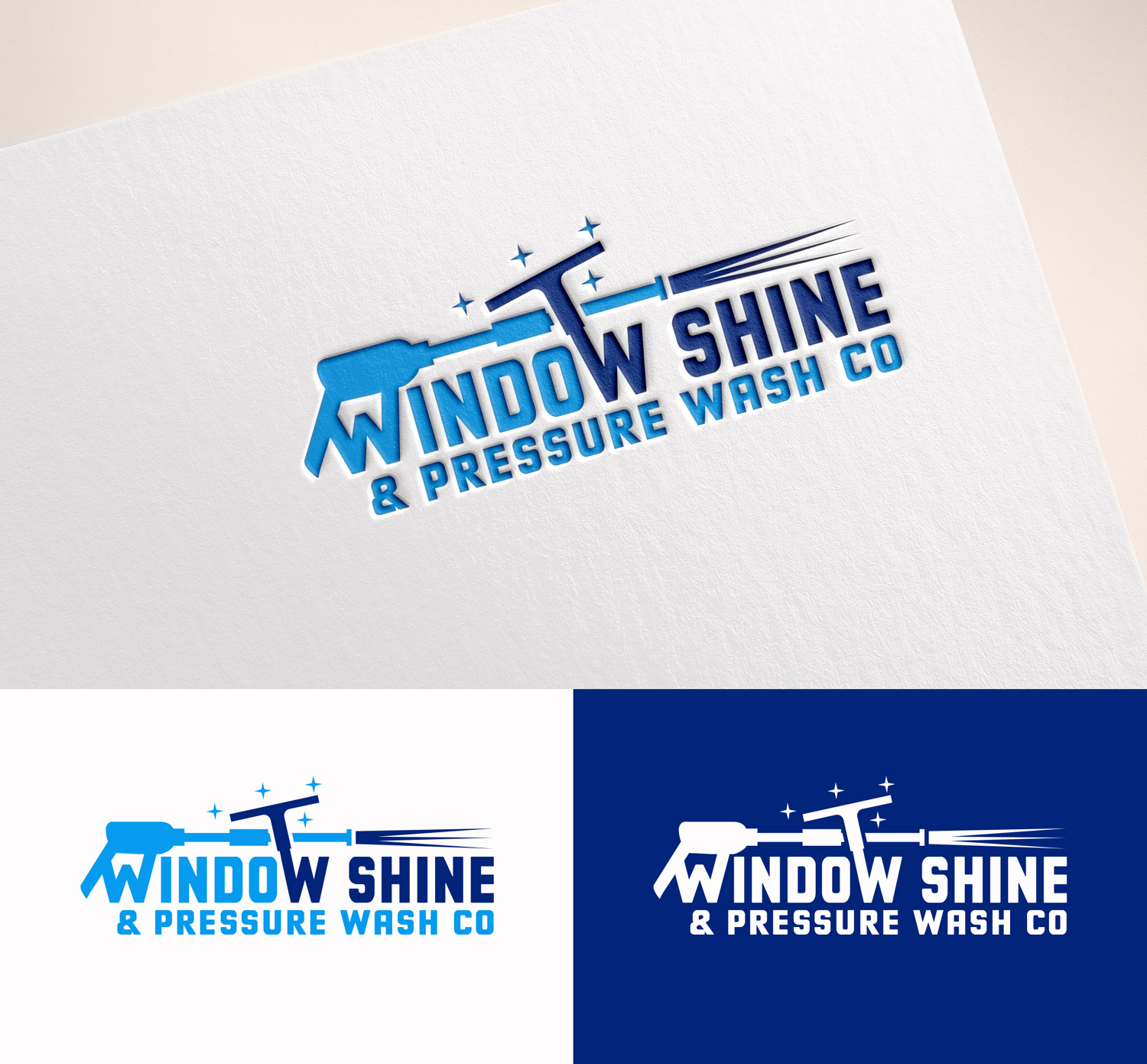 Logo Design by M Art & Design for Window Shine & Pressure Wash Co | Design #33392331