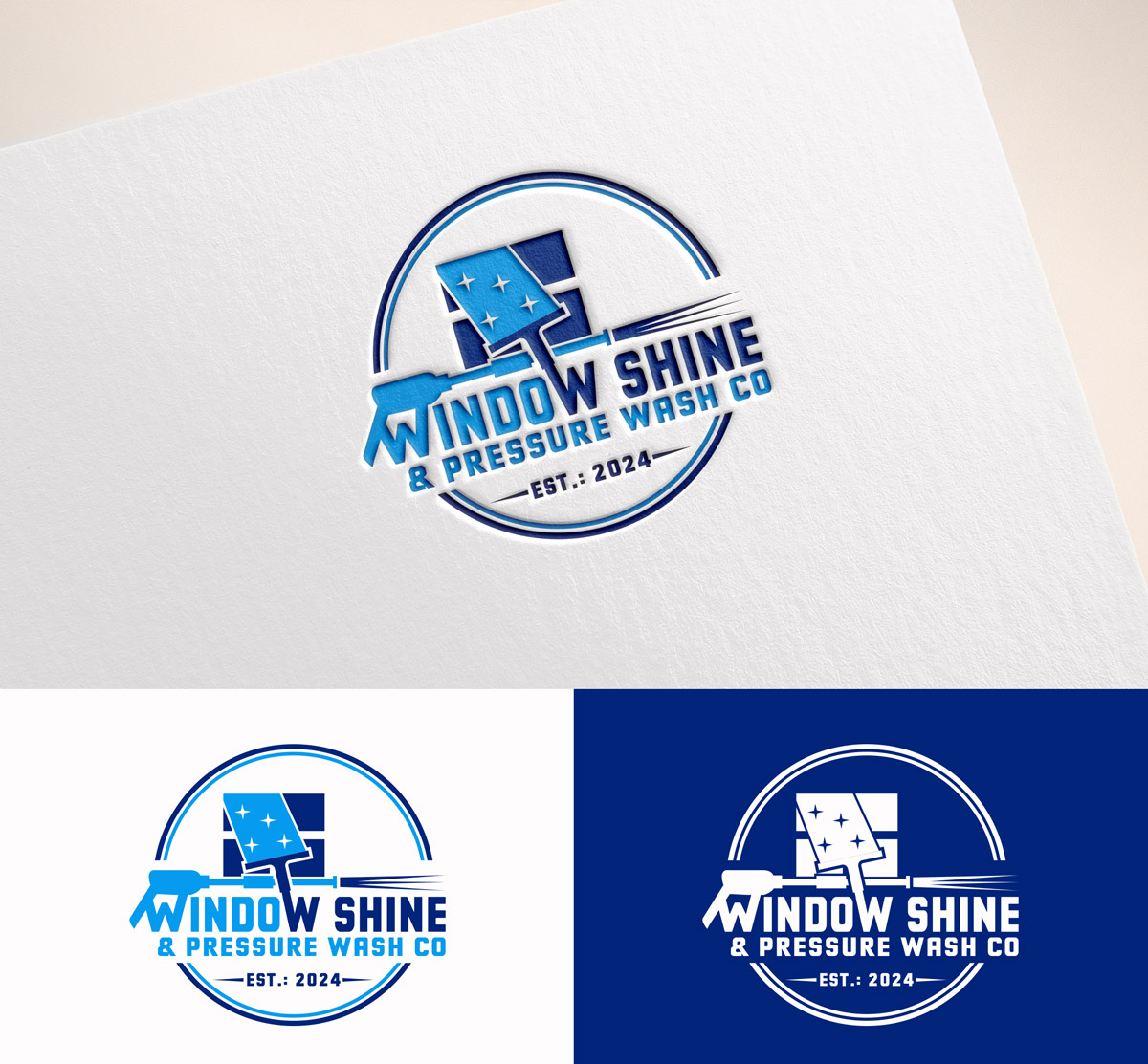 Logo Design by M Art & Design for Window Shine & Pressure Wash Co | Design #33392523