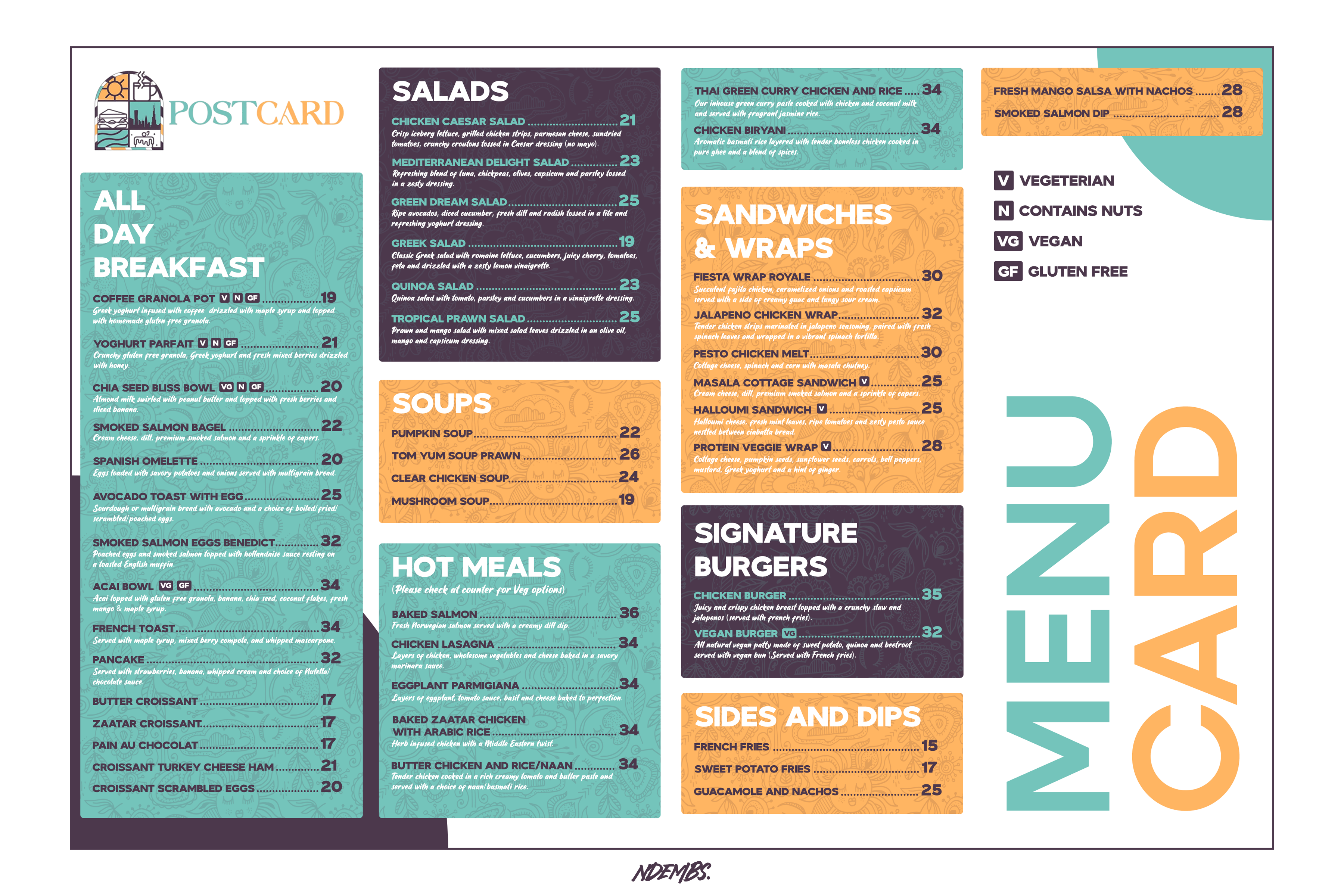 Menü-Design von Ndembs für dieses Projekt | Design #33420750
