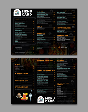 Menu Design by websmartusa