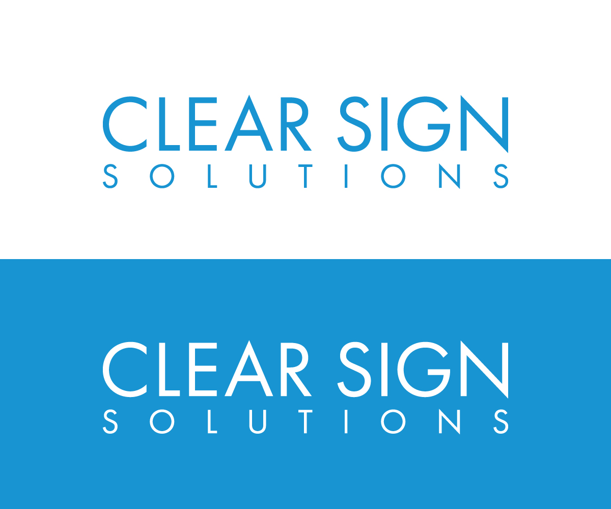 Logo Design by Adi Graphics for Clear Sign Solutions | Design #33421024