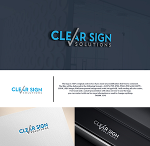 Logo Design by DesignHour for Clear Sign Solutions | Design: #33428368