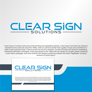Logo Design by diego costa for Clear Sign Solutions | Design: #33415538