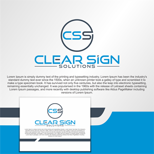 Logo Design by diego costa for Clear Sign Solutions | Design: #33415551