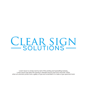 Logo Design by Abigaill_design for Clear Sign Solutions | Design: #33425254