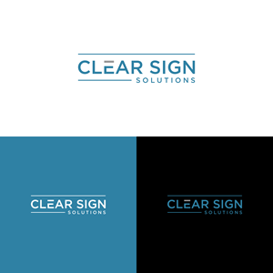 Logo Design by joiyoboyo for Clear Sign Solutions | Design: #33439605