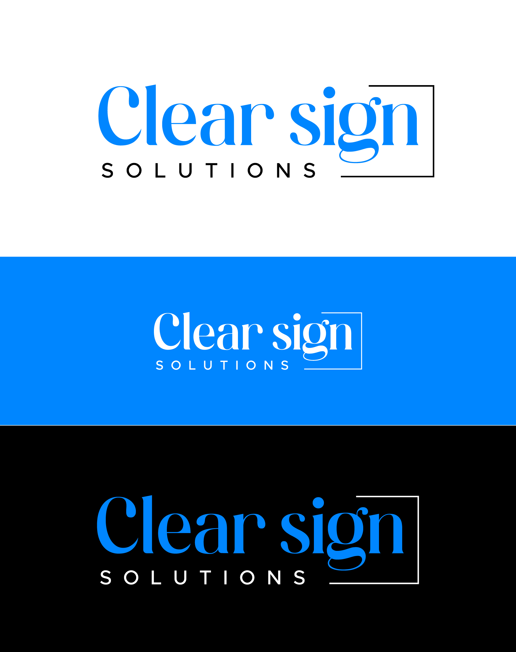 Logo Design by debdesign for Clear Sign Solutions | Design #33416340