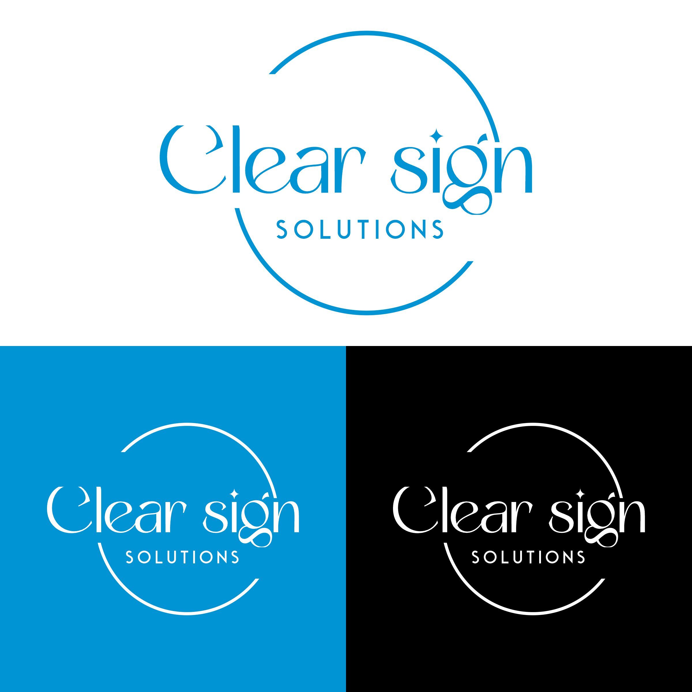 Logo Design by creative.bugs for Clear Sign Solutions | Design #33432540