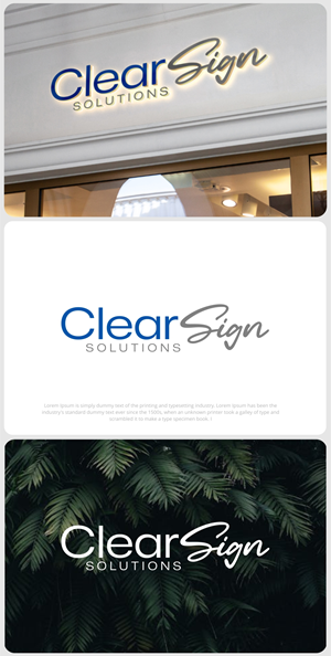 Logo Design by SigmaStudio for Clear Sign Solutions | Design: #33423177