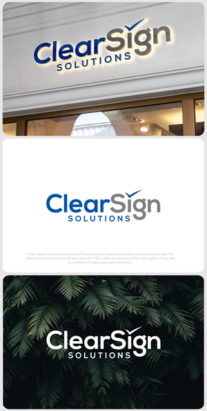 Logo Design by SigmaStudio for Clear Sign Solutions | Design: #33423179