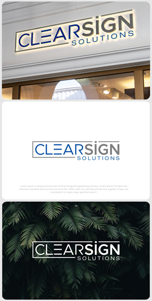 Logo Design by SigmaStudio for Clear Sign Solutions | Design: #33423181