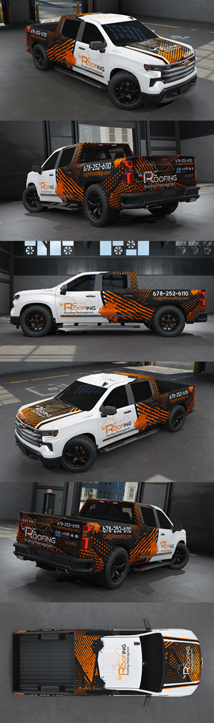 Car Wrap Design by Panji A. for Whitaker Roofing | Design: #33440836