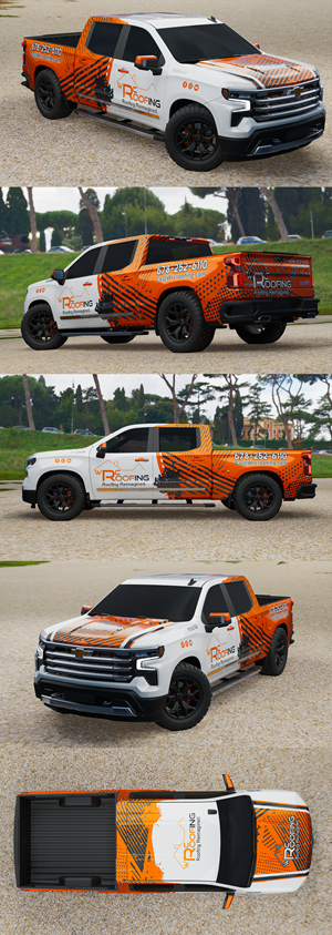 Car Wrap Design by Panji A. for Whitaker Roofing | Design: #33447443