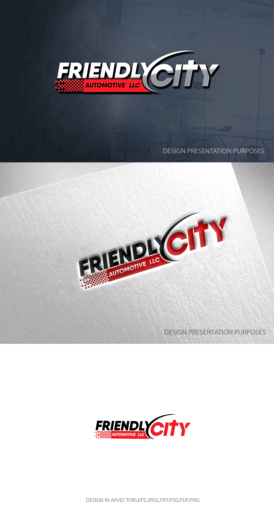 Logo-Design von zebronicgraphic für Friendly City Automotive LLC | Design: #33420089