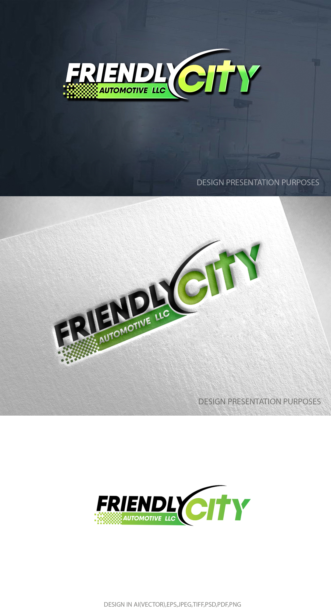 Logo Design by zebronicgraphic for Friendly City Automotive LLC | Design #33426862