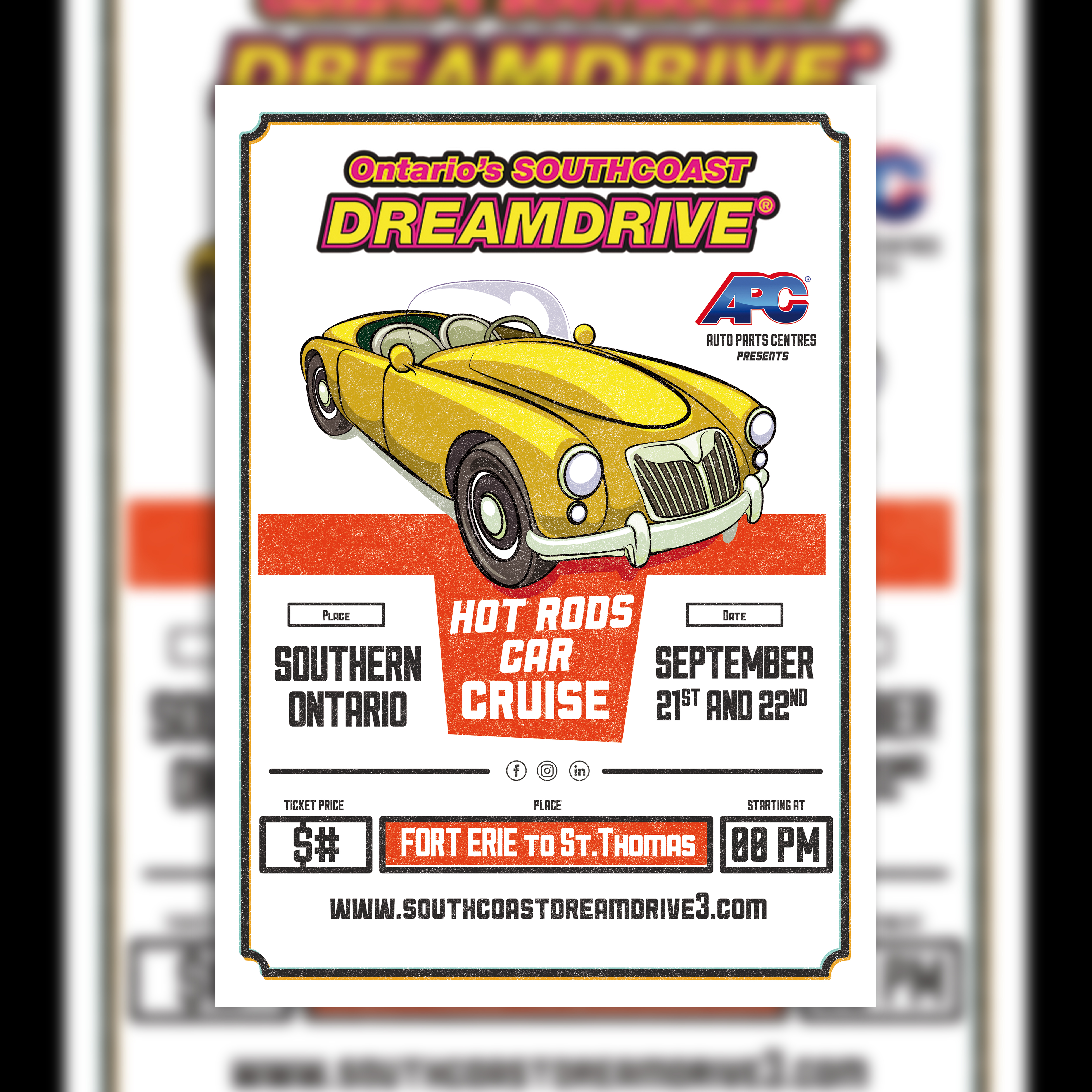 Diseño Gráfico por Osama Soliman para Ontario's SouthCoast Dream Drive | Diseño #33425476