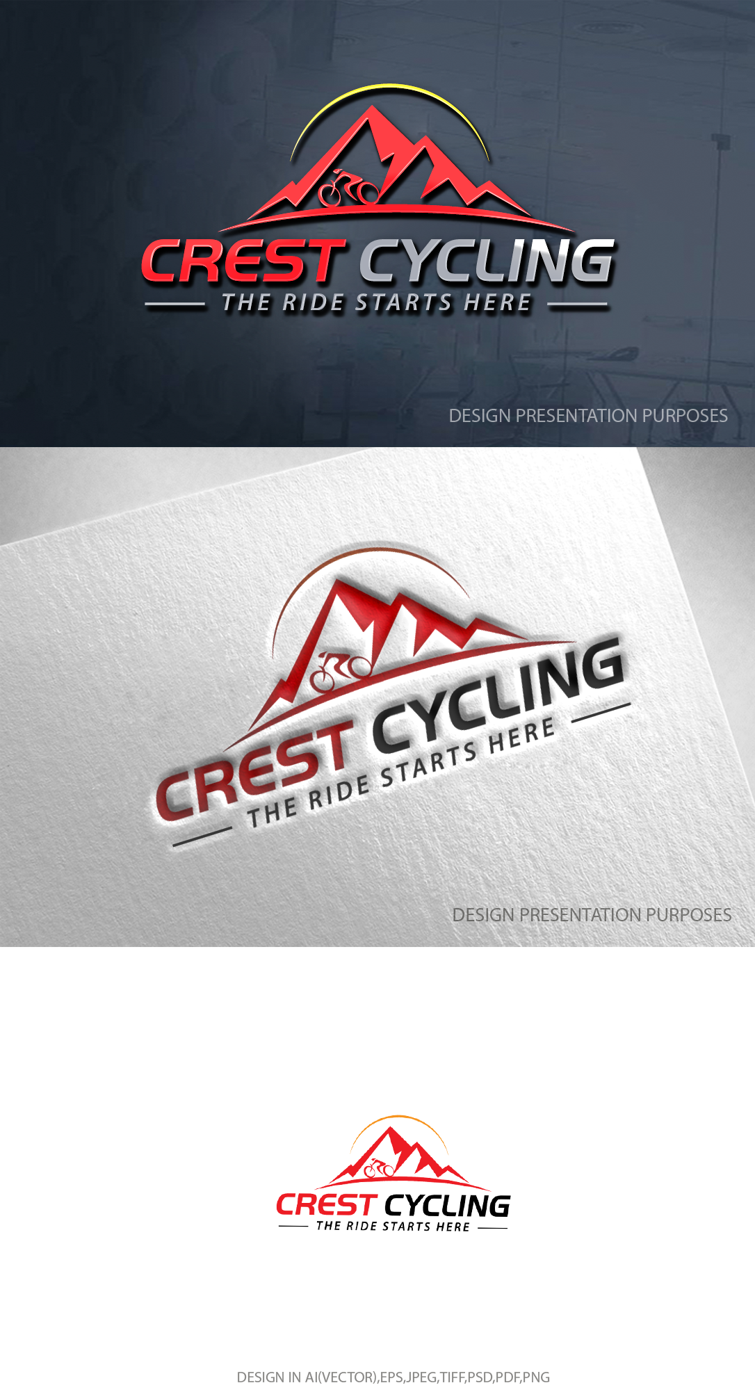 Logo Design by zebronicgraphic for Crest Cycling | Design #33426278