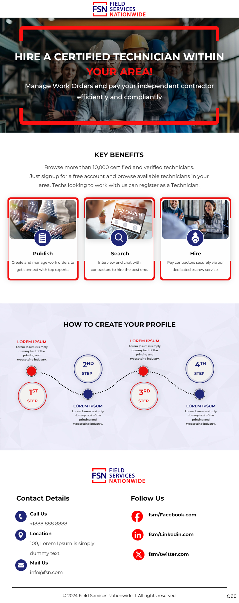 Design de Flyer par pb pour Field Services Nationwide | Design #33439701