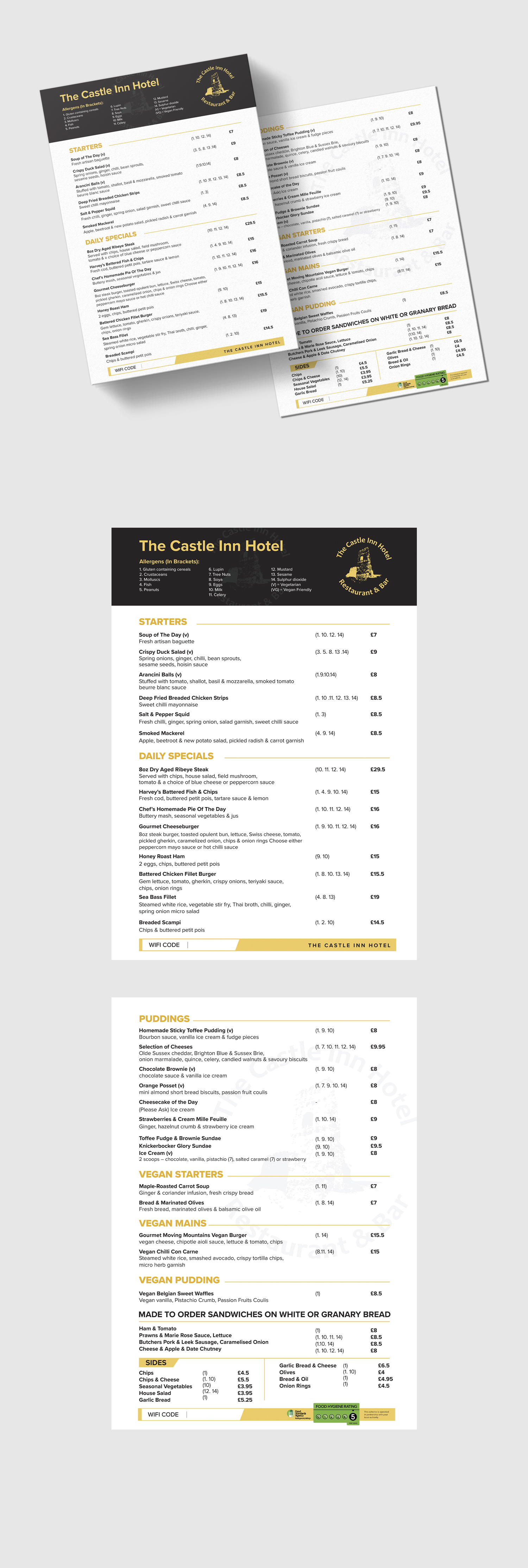 Menu Design by vcreatived for The Castle Inn Hotel | Design: #33447197