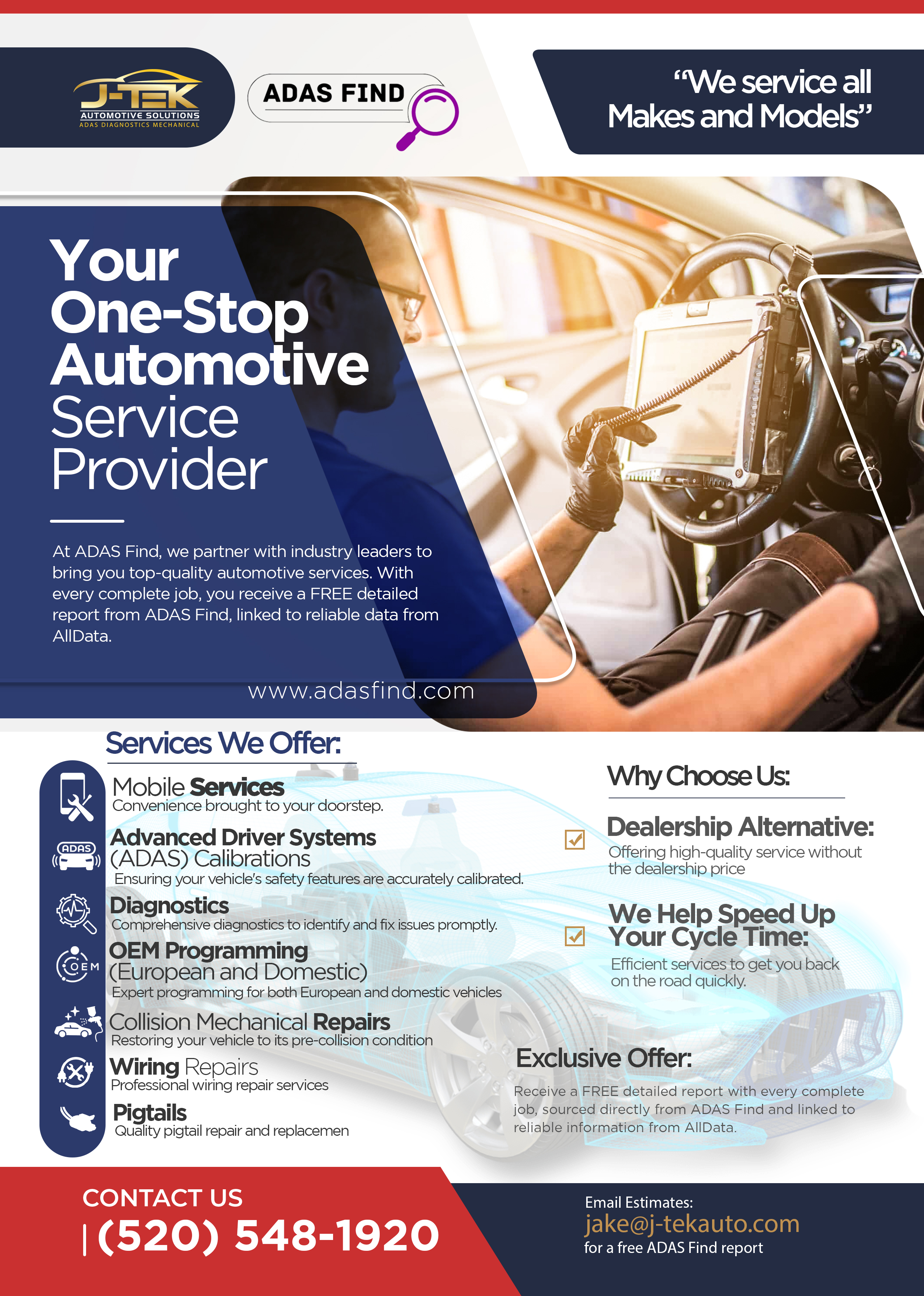 Flyer Design by ManjulaART for J-TEK AUTOMOTIVE SOLUTIONS | Design #33457480