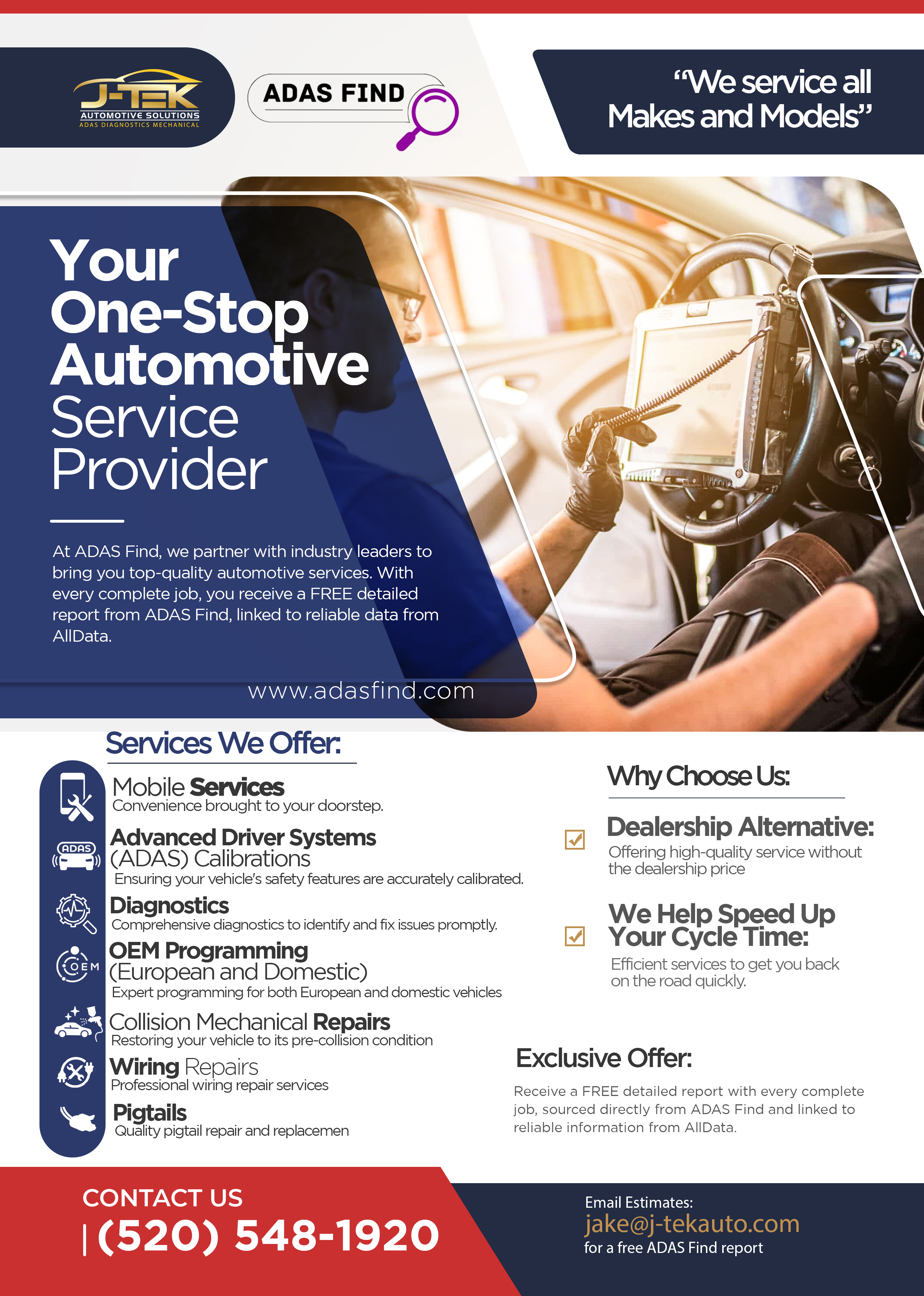 Flyer Design by ManjulaART for J-TEK AUTOMOTIVE SOLUTIONS | Design #33457497