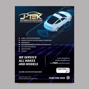 Flyer Design by YourLogoMaster for J-TEK AUTOMOTIVE SOLUTIONS | Design: #33455918