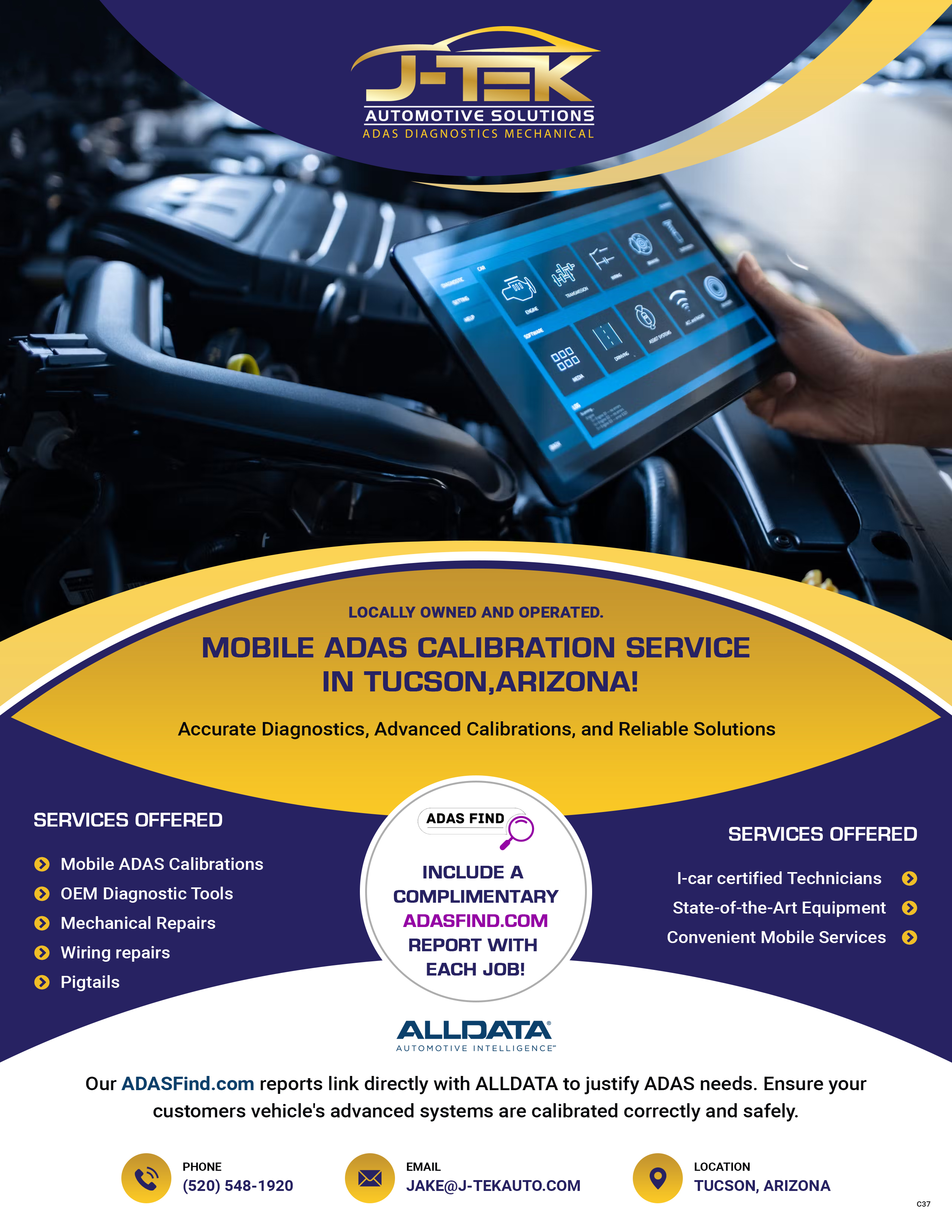 Flyer Design by pb for J-TEK AUTOMOTIVE SOLUTIONS | Design #33450890