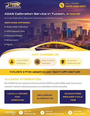 Design de Flyer par pb pour J-TEK AUTOMOTIVE SOLUTIONS | Design #33455317