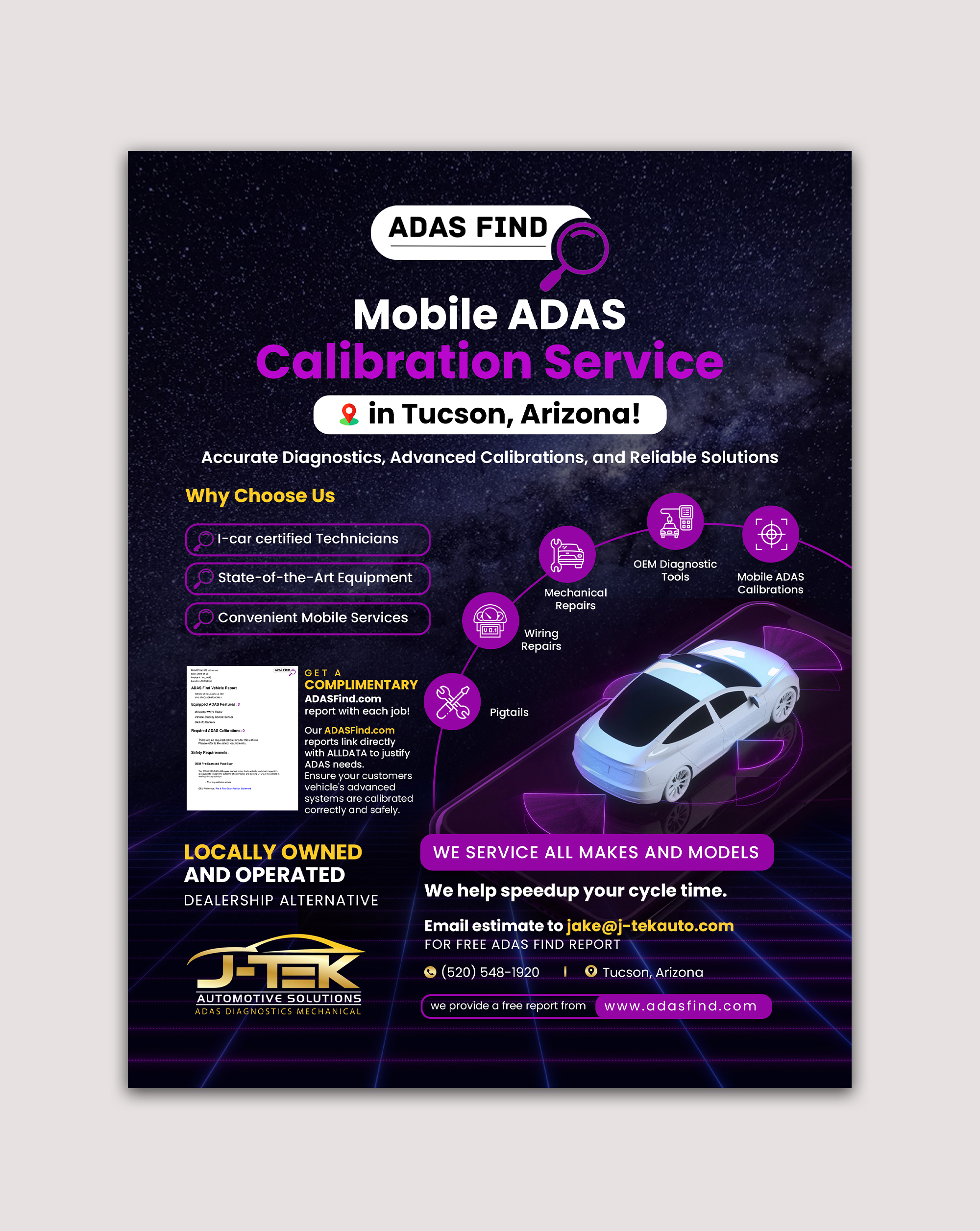 Flyer Design by debdesign for J-TEK AUTOMOTIVE SOLUTIONS | Design #33447378