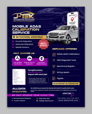 Flyer Design by debdesign for J-TEK AUTOMOTIVE SOLUTIONS | Design: #33447612