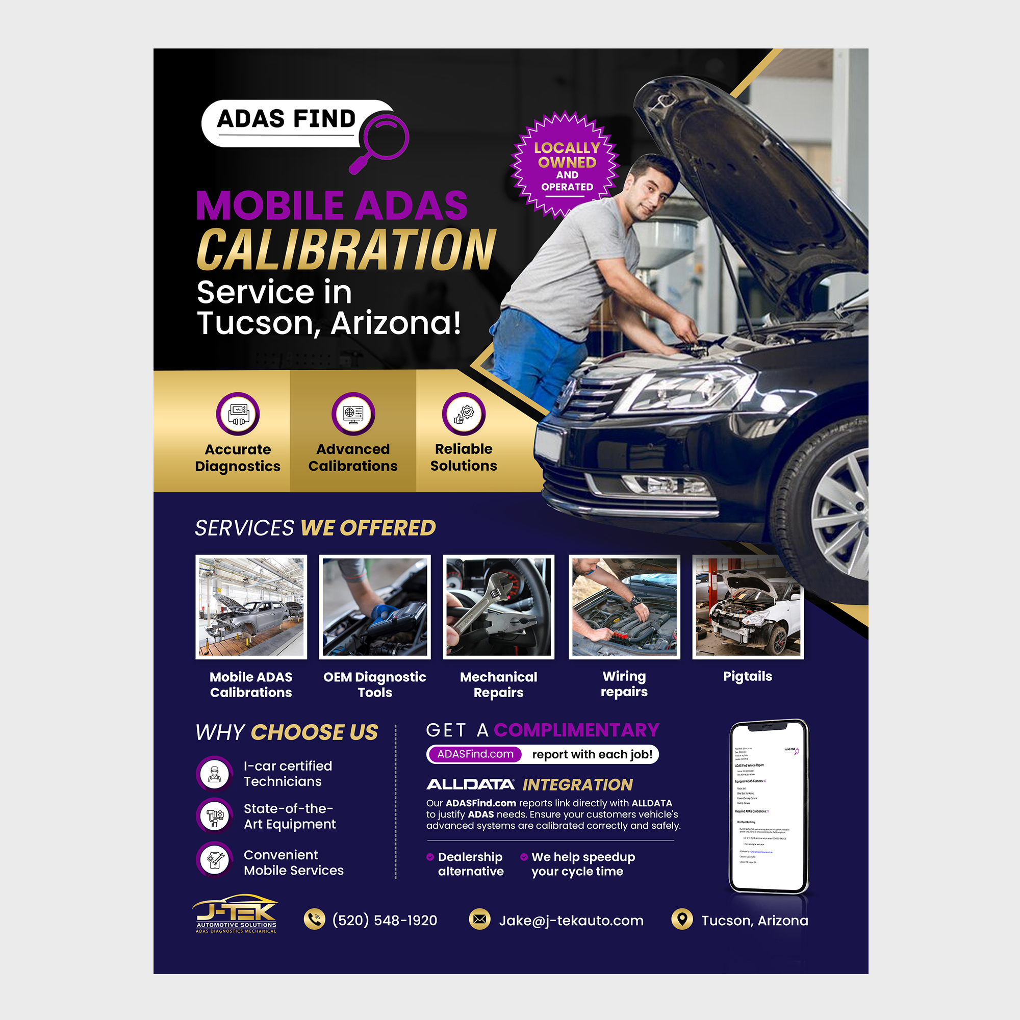 Flyer Design by debdesign for J-TEK AUTOMOTIVE SOLUTIONS | Design #33447677