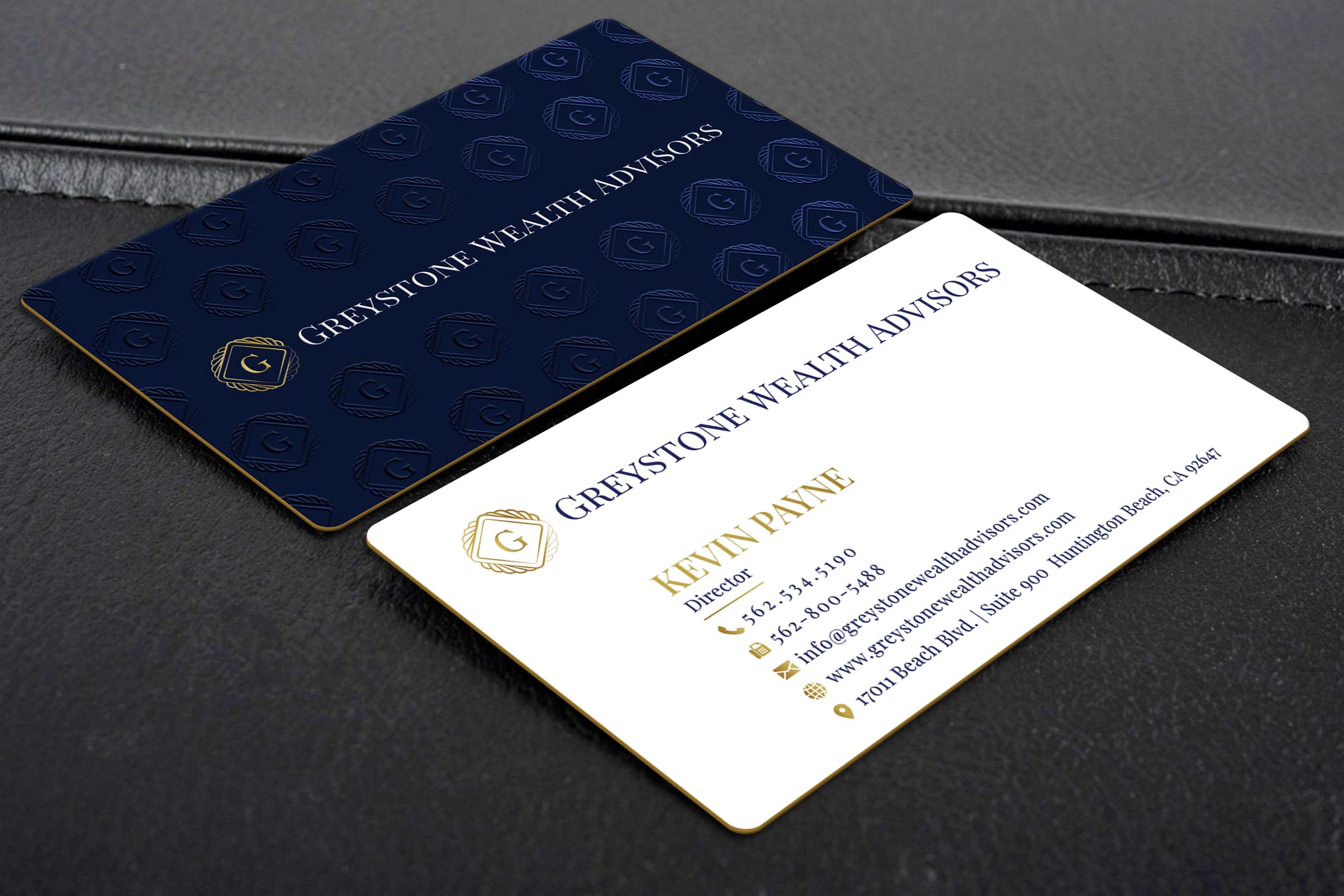 Business Card Design by Creative Moon Design for Greystone Wealth Advisors | Design #33445189