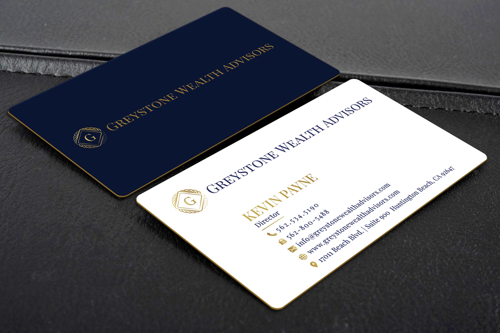 Design de Carte de Visite par Creative Moon Design pour Greystone Wealth Advisors | Design #33445192