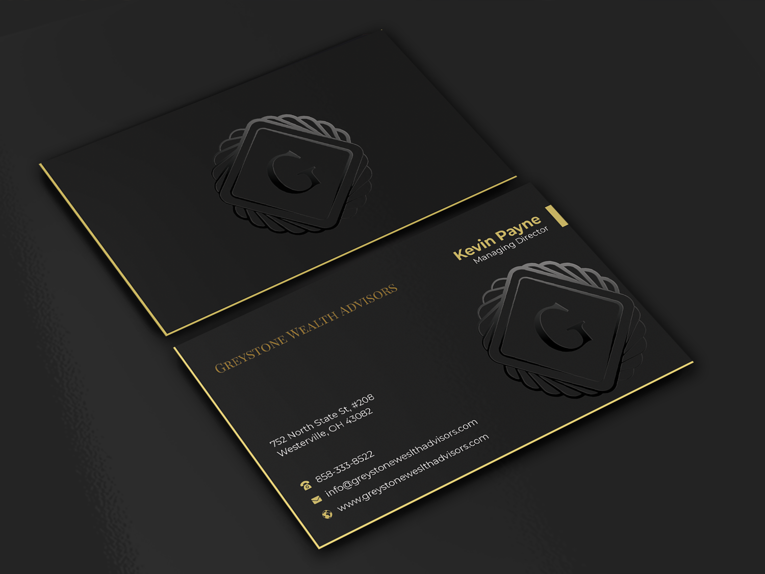 Business Card Design by Graphixpointt for Greystone Wealth Advisors | Design #33445648