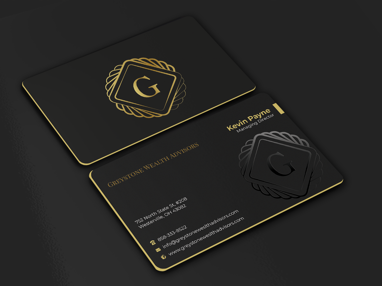 Business Card Design by Graphixpointt for Greystone Wealth Advisors | Design #33445654