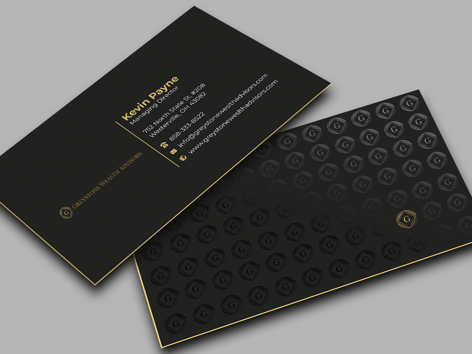 Business Card Design by Graphixpointt for Greystone Wealth Advisors | Design #33445724