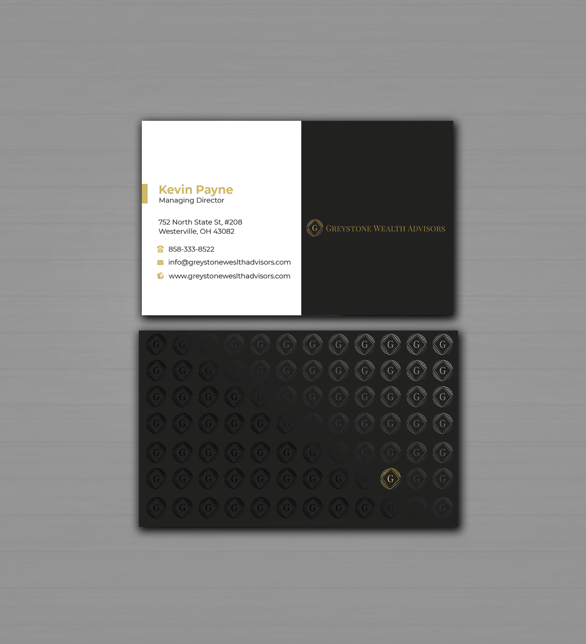 Business Card Design by Graphixpointt for Greystone Wealth Advisors | Design #33445771