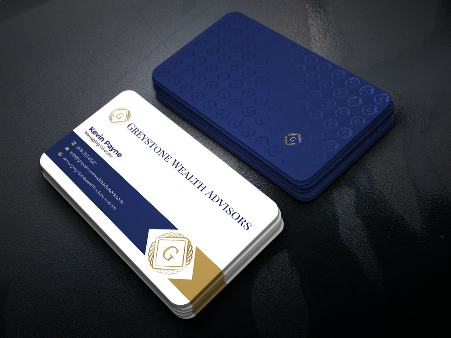 Design de Carte de Visite par Graphixpointt pour Greystone Wealth Advisors | Design #33446790