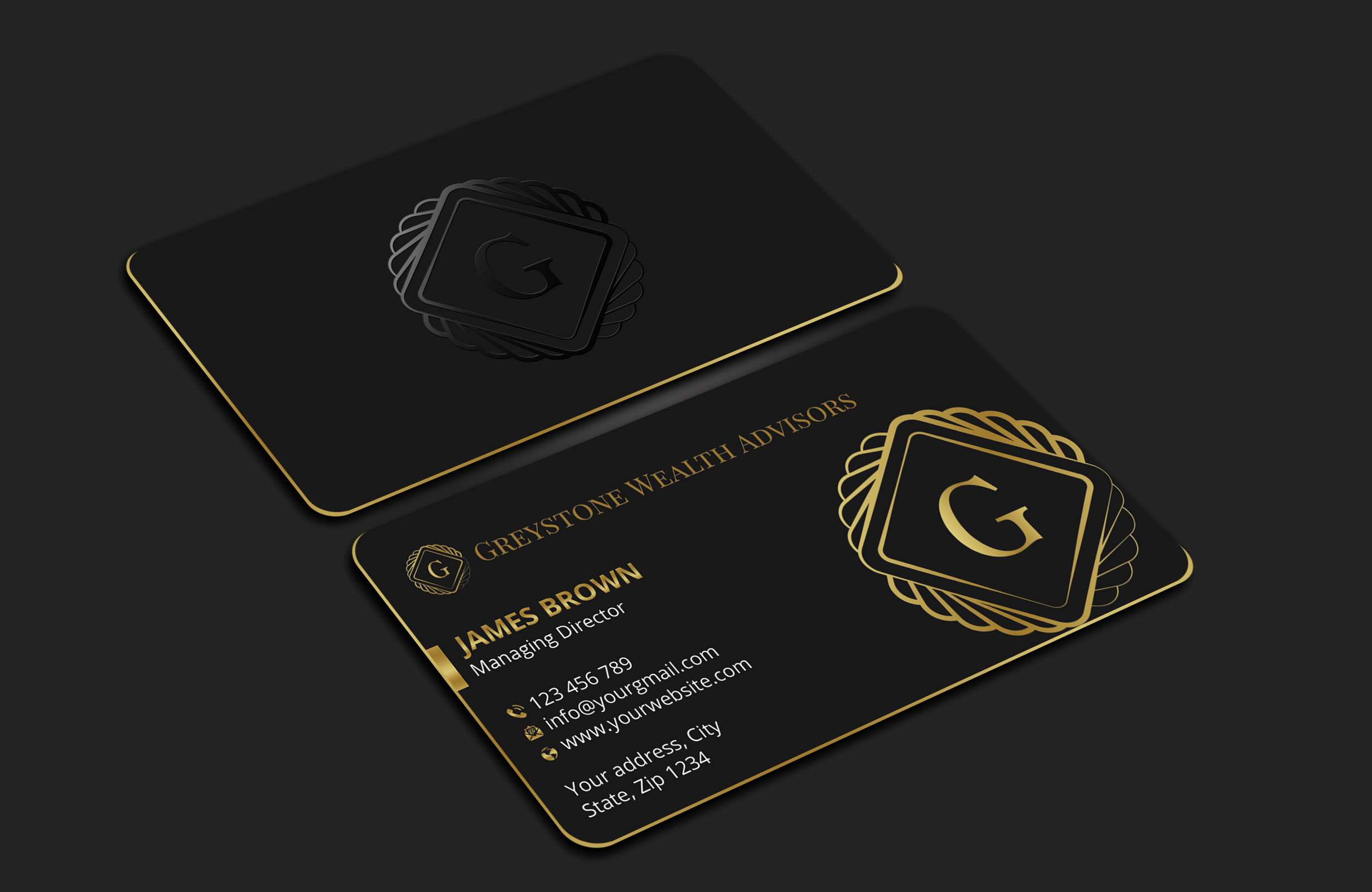 Design de Carte de Visite par Expert Bappy pour Greystone Wealth Advisors | Design #33442588