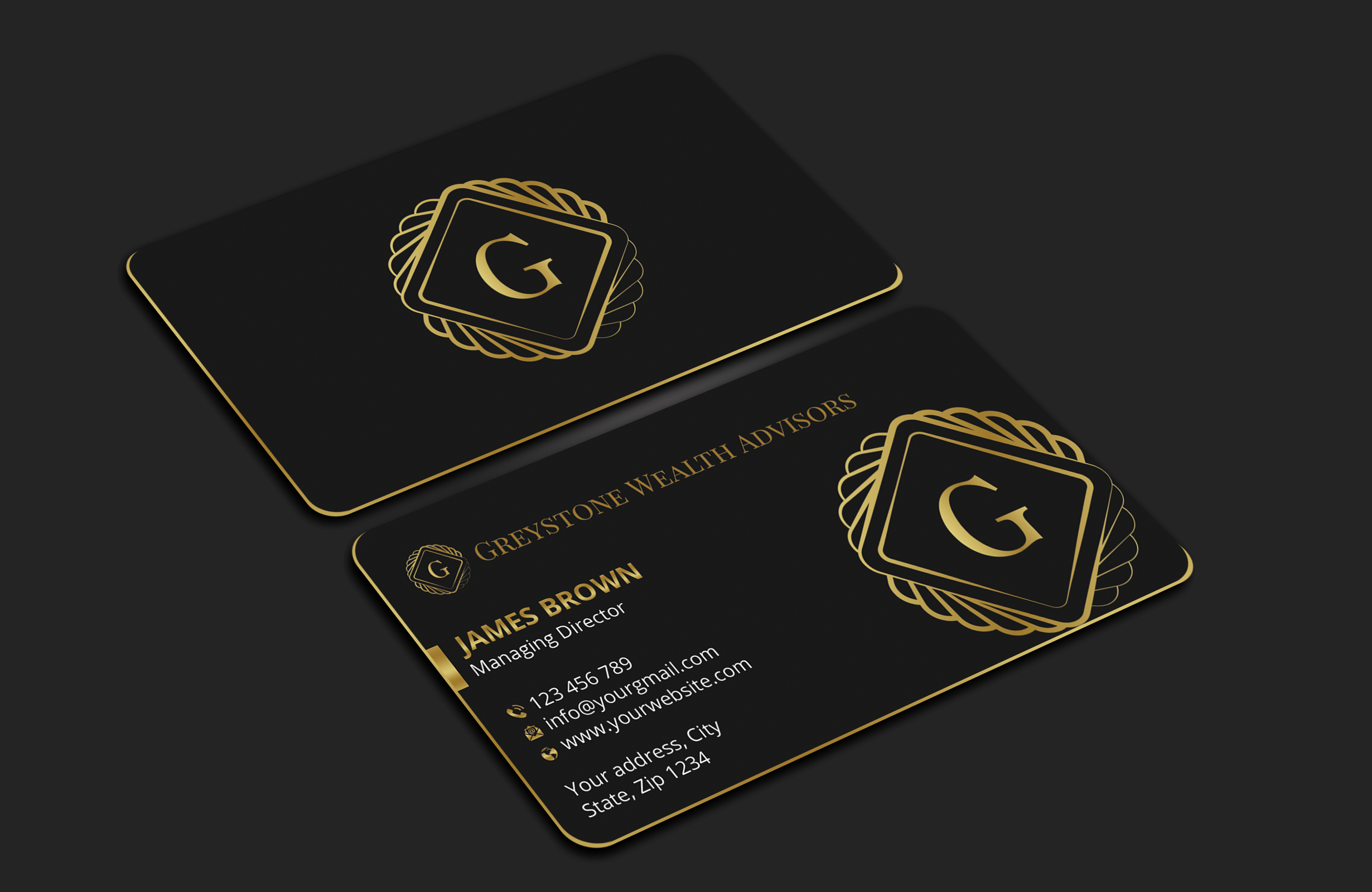 Business Card Design by Expert Bappy for Greystone Wealth Advisors | Design #33442589