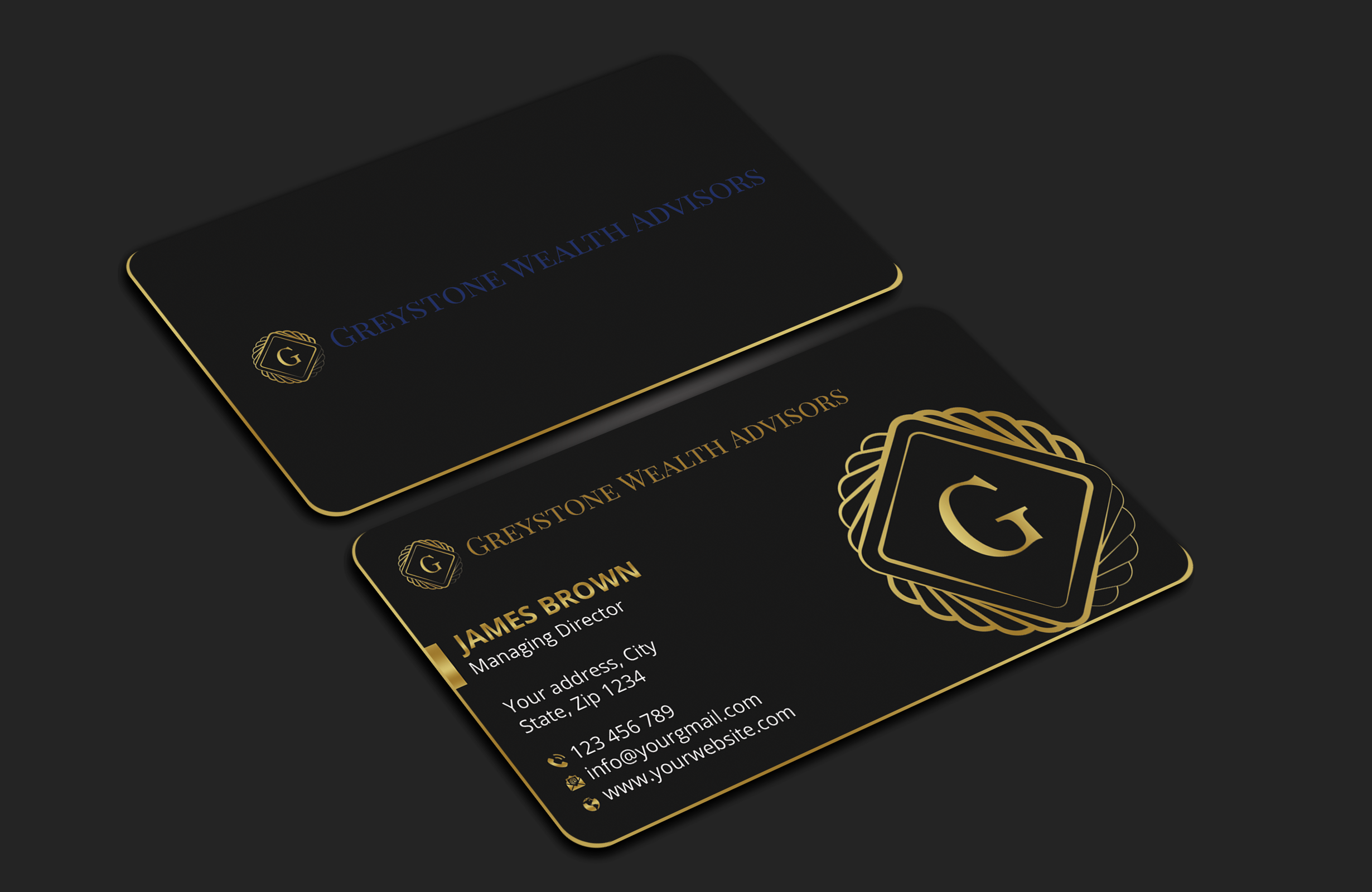 Design de Carte de Visite par Expert Bappy pour Greystone Wealth Advisors | Design #33442591