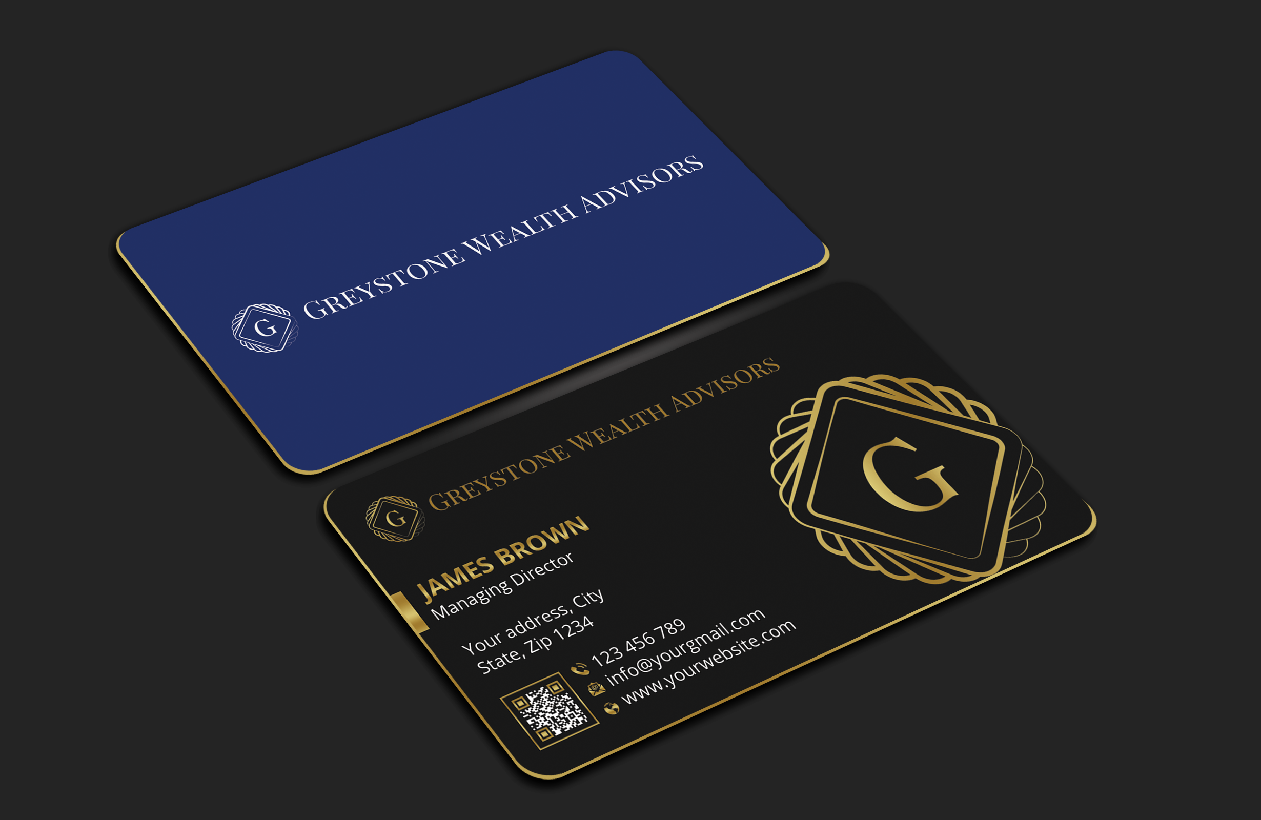 Business Card Design by Expert Bappy for Greystone Wealth Advisors | Design #33442638