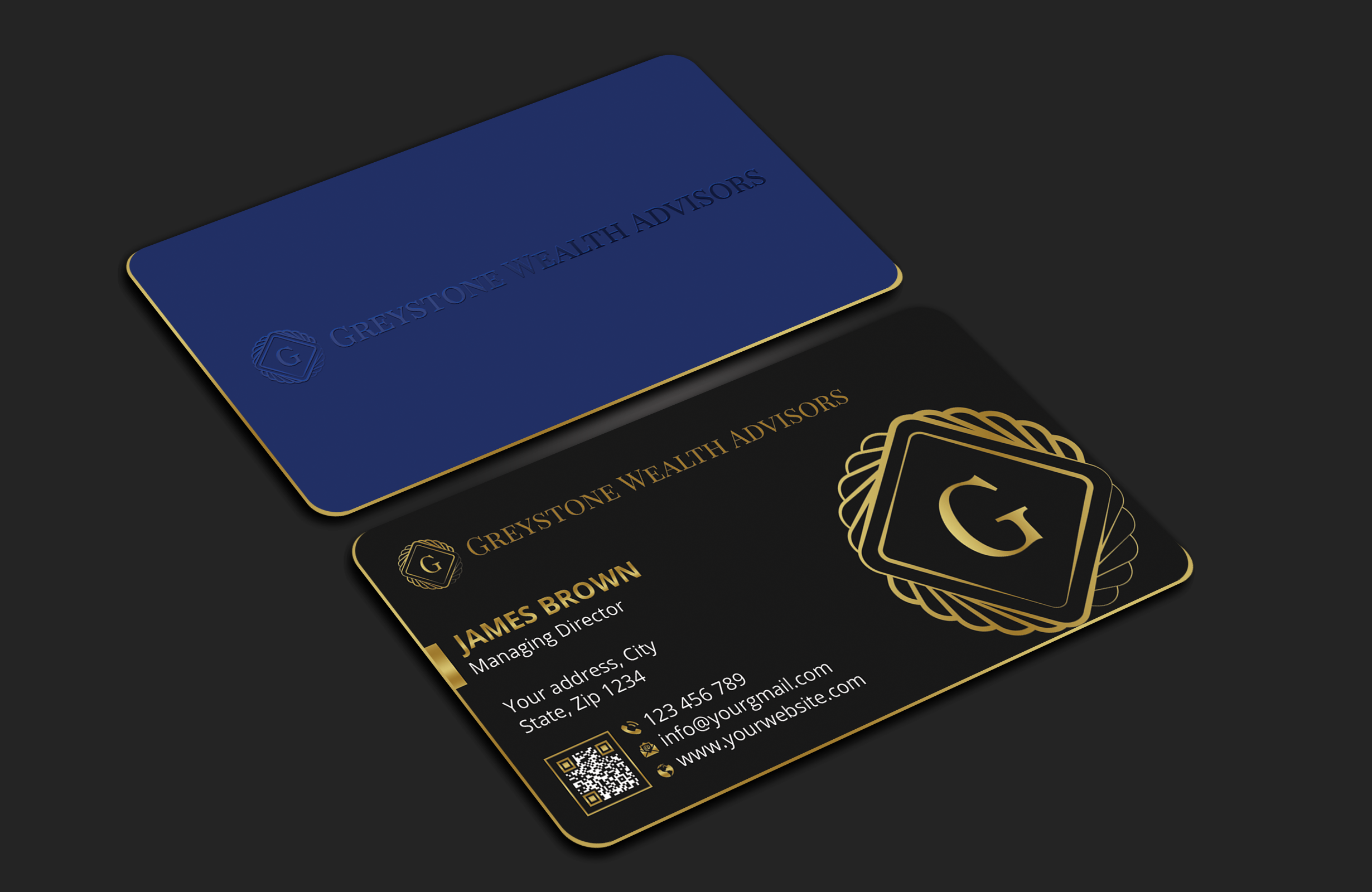 Visitenkarten-Design von Expert Bappy für Greystone Wealth Advisors | Design #33442639
