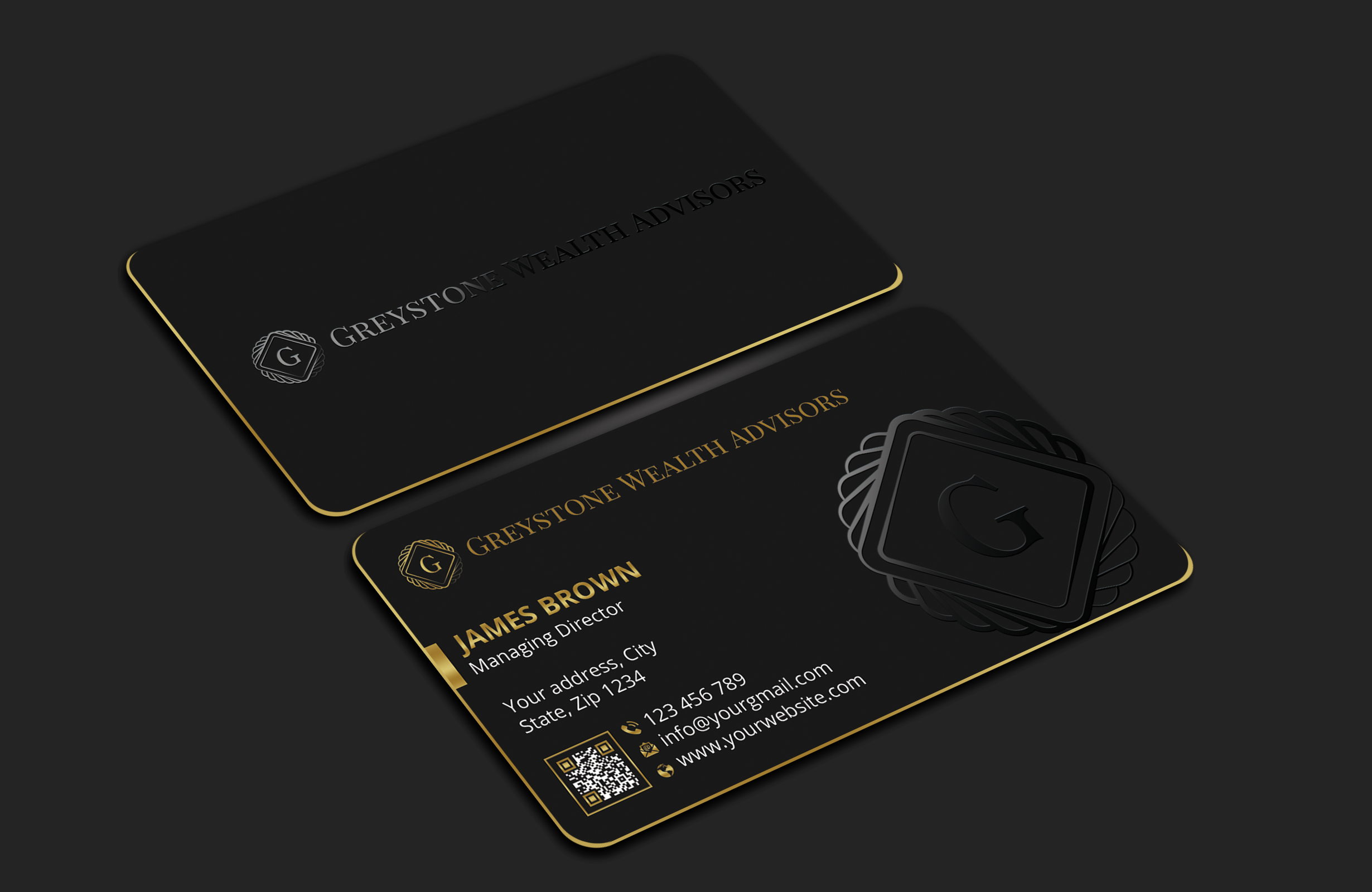 Business Card Design by Expert Bappy for Greystone Wealth Advisors | Design #33442640