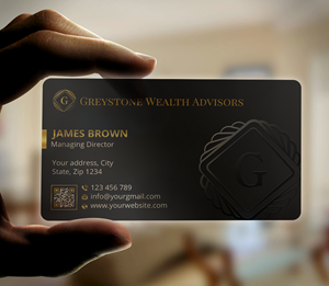 Business Card Design by Expert Bappy for Greystone Wealth Advisors | Design: #33442641
