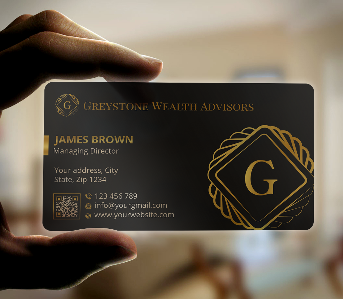 Visitenkarten-Design von Expert Bappy für Greystone Wealth Advisors | Design #33442642