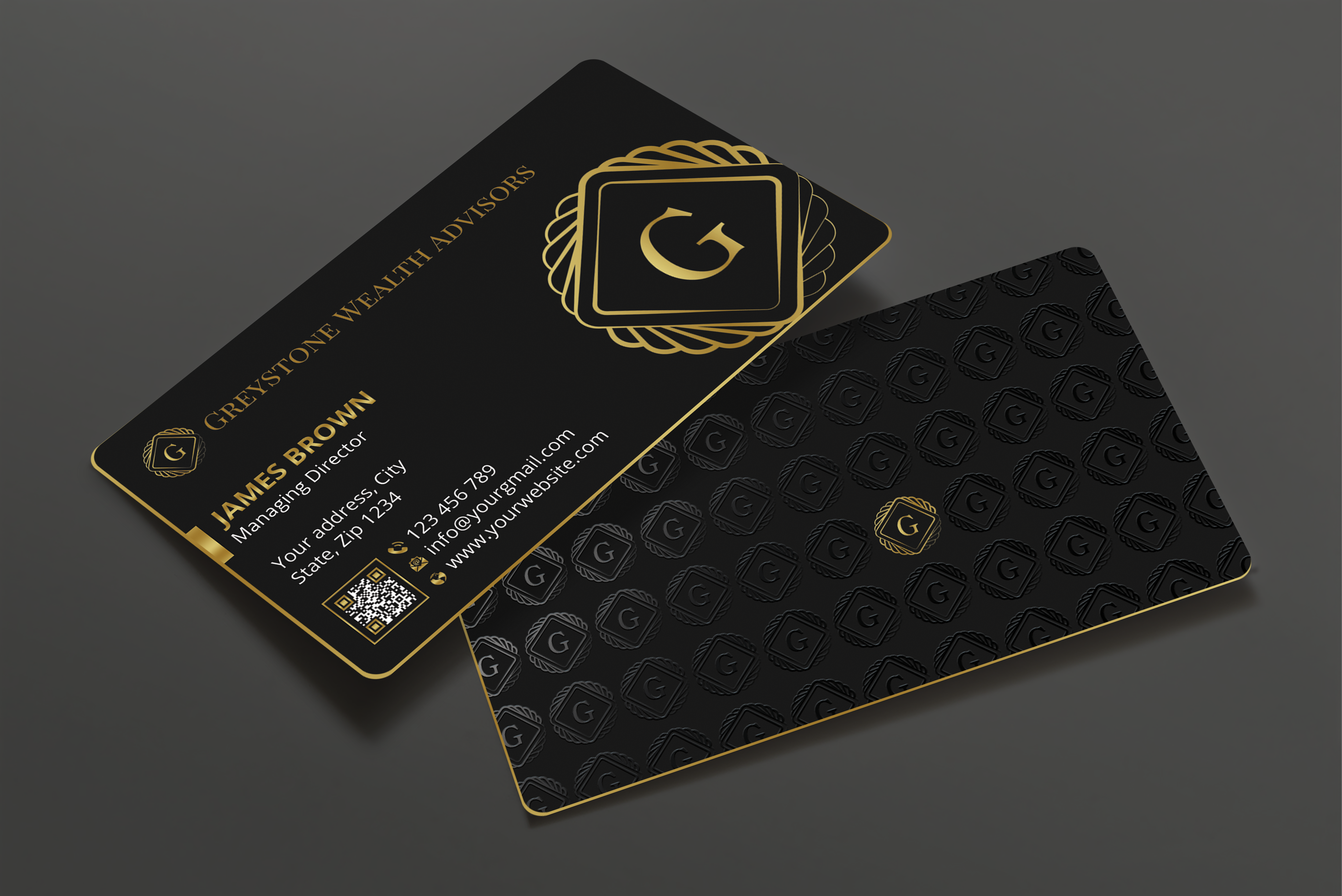 Visitenkarten-Design von Expert Bappy für Greystone Wealth Advisors | Design #33442666